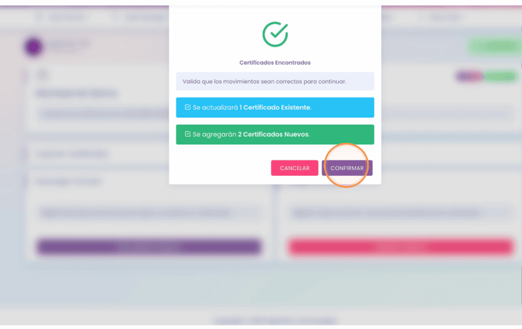 importar certificados 